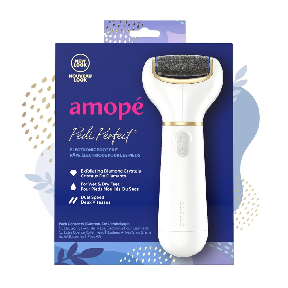 Amope Pedi Perfect With Diamond Crystals Electronic Pedicure Foot File